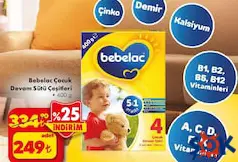 BEBELAC ÇOCUK DEVAM SÜTÜ ÇEŞİTLERİ 400 G fiyat ve kampanya bilgisi